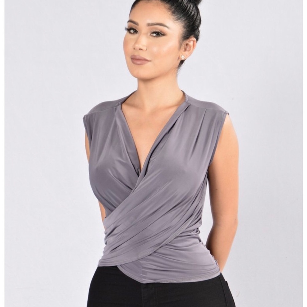 Faithful Top - Grey New from Fashion Nova